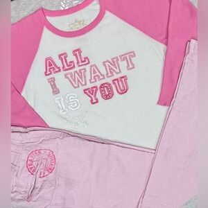 VS PINK VINTAGE BLING ALL I WANT IS YOU SLEEP LOUNGE SET